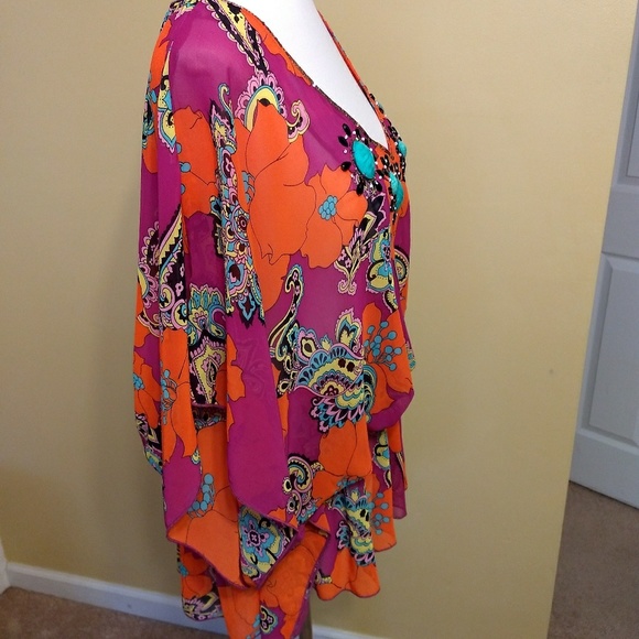 Victoria's Secret beaded swim tunic coverup XS *D - Picture 4 of 7